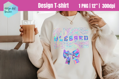 Blessed holographic Sublimation | T-shirt PNG Product Image 1