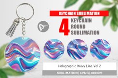 Keychain Holographic Waves Product Image 1