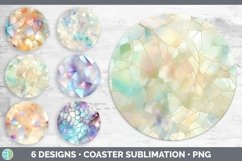 Bundle of six Holographic  Round Coaster designs.