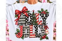 Holy Jolly Christmas PNG | Vintage Plaid & Candy Cane Sublim Product Image 1
