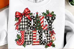 Holy Jolly Christmas PNG | Vintage Plaid & Candy Cane Sublim Product Image 2