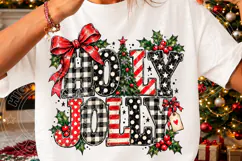 Holy Jolly Christmas PNG | Vintage Plaid & Candy Cane Sublim Product Image 3