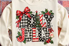 Holy Jolly Christmas PNG | Vintage Plaid & Candy Cane Sublim Product Image 4