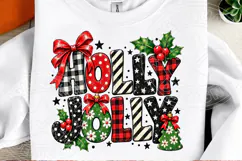 Holy Jolly Plaid Christmas PNG Product Image 2