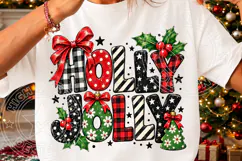 Holy Jolly Plaid Christmas PNG Product Image 3