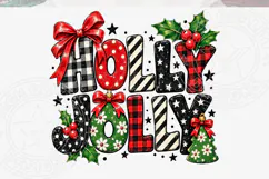 Holy Jolly Plaid Christmas PNG Product Image 5