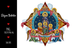 christening, vintage, religious, heaven, communion, faith, sacrament, saviour, epiphany, christian, evangelical, orthodox, greek, art, saint, holy, king, baptism, confirmation, angels, religion, sky, illustration, god, blessing, byzantine