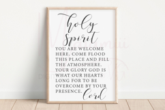 Holy Spirit You Are Welcome Here SVG | Christian Home Decor Product Image 1