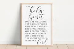 Holy Spirit You Are Welcome Here SVG | Christian Home Decor Product Image 1