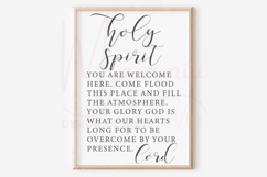 Holy Spirit You Are Welcome Here SVG | Christian Home Decor Product Image 2