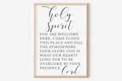 Holy Spirit You Are Welcome Here SVG | Christian Home Decor Product Image 2