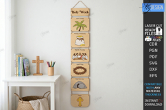 Holy Week Interactive Chart Laser Cut | Easter Story SVG Product Image 1