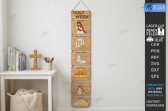 Holy Week Interactive Chart Laser Cut | Easter Story SVG Product Image 1
