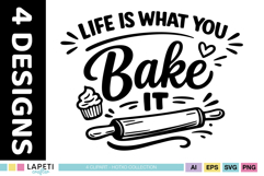 Rustic typography collection for kitchens