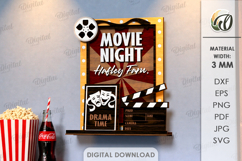 3D Home Cinema Signs Bundle Laser Cut. Wall Decor SVG Product Image 5