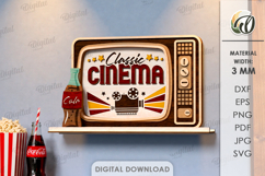 3D Home Cinema Signs Bundle Laser Cut. Wall Decor SVG Product Image 9