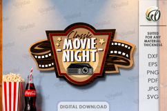 3D Home Cinema Signs Bundle Laser Cut. Wall Decor SVG Product Image 13