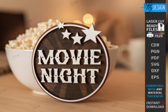Home Cinema Tiered Tray Laser Cut|Home Theater Mini Signs Product Image 1