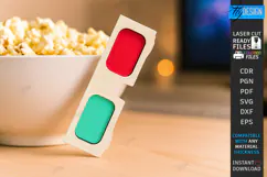 Home Cinema Tiered Tray Laser Cut|Home Theater Mini Signs Product Image 1