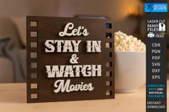 Home Cinema Tiered Tray Laser Cut|Home Theater Mini Signs Product Image 1
