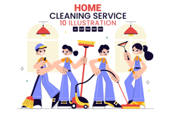 10 Home Cleaning Service Illustration Product Image 1