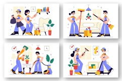 10 Home Cleaning Service Illustration Product Image 3