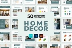 Home Decor Green Instagram Templates| CANVA-PS-AI Product Image 1