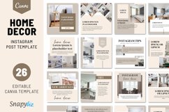 Home Décor Instagram Post Template | Interior Canva Product Image 1