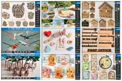 Home Decor Laser Cut Mega Bundle | 3D Home Laser | Modern Product Image 7