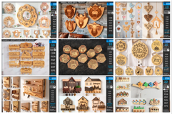 Home Decor Laser Cut Mega Bundle | 3D Home Laser | Modern Product Image 9