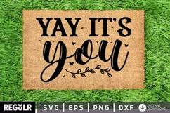 yay its you, welcome mat, funny doormat, housewarming gift, cute doormat, yay its you doormat, front door mat, outdoor rug, doormat, thank you sticker, welcome sign, home sweet home, entryway, Yay, door mat, funny door mat, coir doormat, front porch decor