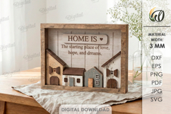 3D Family Home Decors Bundle Laser Cut. Stand Decor SVG Product Image 2