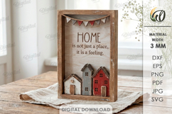 3D Family Home Decors Bundle Laser Cut. Stand Decor SVG Product Image 4