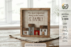 3D Family Home Decor Laser Cut. Stand Decor SVG Product Image 1
