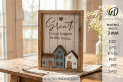 3D Family Home Decors Bundle Laser Cut. Stand Decor SVG Product Image 8