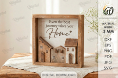 3D Family Home Decor Laser Cut. Stand Decor SVG Product Image 1