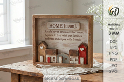 3D Family Home Decor Laser Cut. Stand Decor SVG Product Image 1