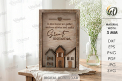 3D Family Home Decor Laser Cut. Stand Decor SVG Product Image 1
