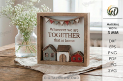 3D Family Home Decor Laser Cut. Stand Decor SVG Product Image 1