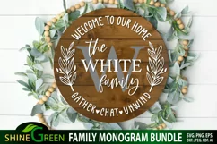 welcome to our home family monogram svg