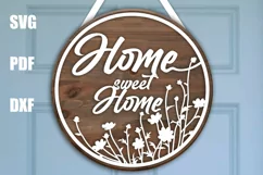 Home Sweet Home door sign | Home door hager Product Image 1