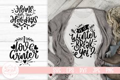 Winter SVG Cut File | Winter Christmas Quotes SVG Product Image 1