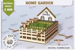 3D Home Garden Laser Cut. Garden Plant House SVG Product Image 1