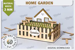 3D Home Garden Laser Cut. Garden Plant House SVG Product Image 1