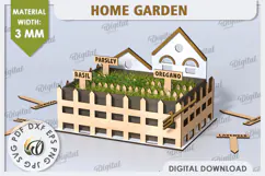 3D Home Garden Laser Cut. Garden Plant House SVG Product Image 1