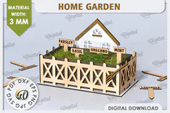 3D Home Garden Laser Cut. Garden Plant House SVG Product Image 1