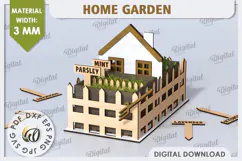 3D Home Garden Laser Cut. Garden Plant House SVG Product Image 1