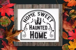 home halloween vintage svg sign