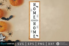Home haunted home SVG, Halloween Porch Sign SVG Design Product Image 1