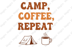 Camp, Coffee, Repeat Sublimation Product Image 1